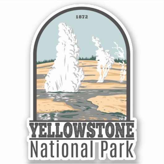 Yellowstone National Park Norris Geyser Basin Sticker (Voorkant)