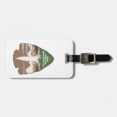 Yellowstone National Park Old Faithful Arrowhead Bagagelabel (Voorkant horizontaal)