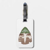 Yellowstone National Park Old Faithful Arrowhead Bagagelabel (Achterkant verticaal)