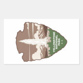 Yellowstone National Park Old Faithful Arrowhead Rechthoekige Sticker (Voorkant)