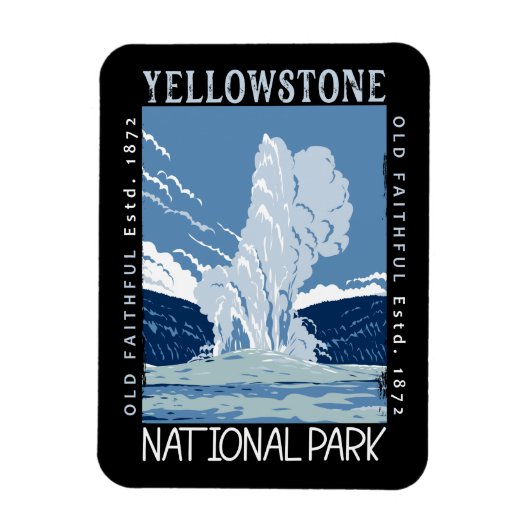 Yellowstone National Park Old Faithful Distful Magneet (Verticaal)