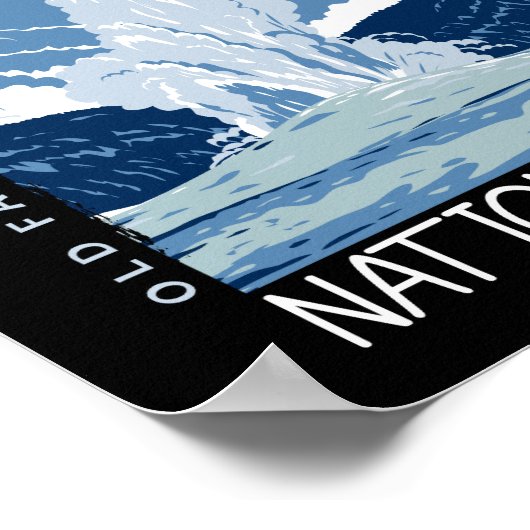 Yellowstone National Park Old Faithful Distful Poster (Hoek)