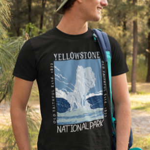 Yellowstone National Park Old Faithful Distful T-shirt