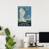 Yellowstone National Park Old Faithful Poster (Thuiskantoor)