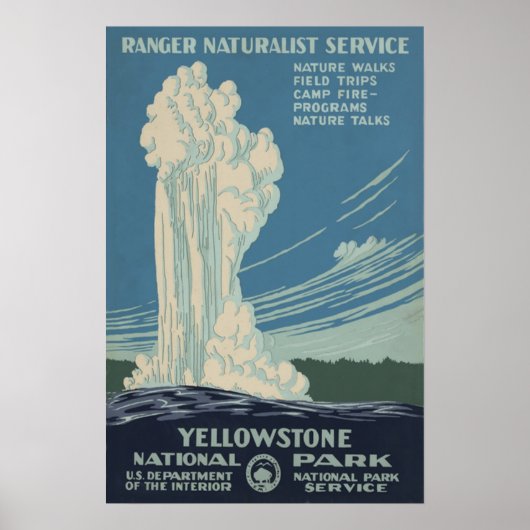 Yellowstone National Park Old Faithful Poster (Voorkant)