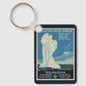 Yellowstone National Park Old Faithful Sleutelhanger (Voorkant)