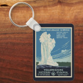  Yellowstone National Park Old Faithful Sleutelhanger (Voorkant)