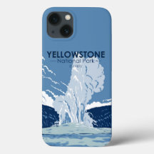 Yellowstone National Park Old Faithful Vintage