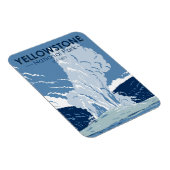 Yellowstone National Park Old Faithful Vintage Magneet (Rechterzijde)