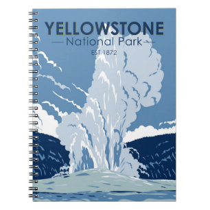 Yellowstone National Park Old Faithful Vintage Notitieboek