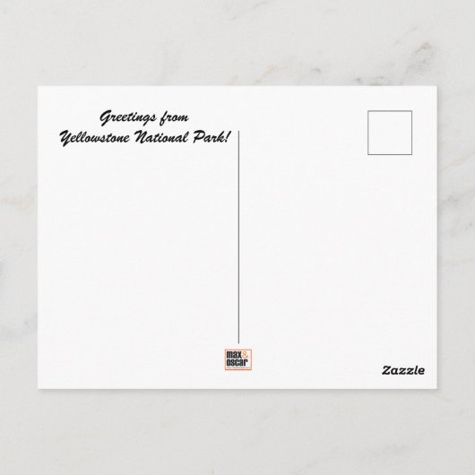 Yellowstone National Park, Oud Trouw Briefkaart (Achterkant)
