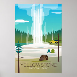 Yellowstone National Park, Oude Getrouwe Print