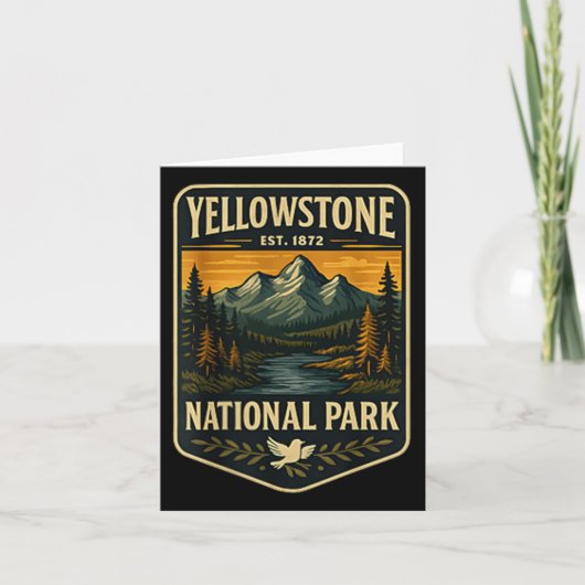 Yellowstone National Park Patch Embleem Hik Kaart (Voorkant)