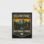 Yellowstone National Park Patch Embleem Hik Kaart (Gele Bloem)