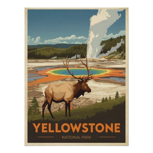 Yellowstone National Park Perfect Poster (Voorkant)