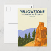 Yellowstone National Park Petrified Tree  Briefkaart (Voorkant / Achterkant)