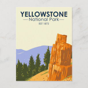 Yellowstone National Park Petrified Tree Briefkaart