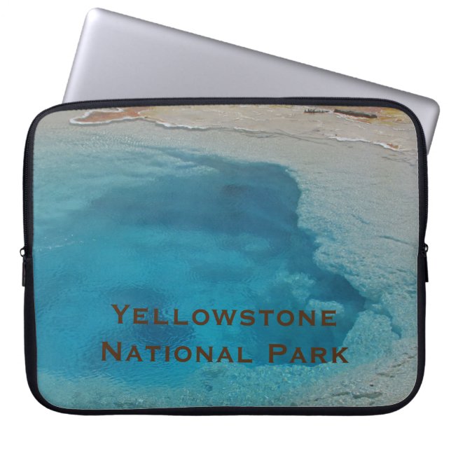 Yellowstone National Park Photo Blue Hot Springs Laptop Sleeve (Voorkant)