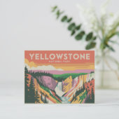 Yellowstone National Park Postcard Retro Briefkaart (Staand voorkant)