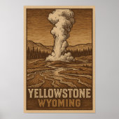 Yellowstone National Park Poster - Schilderachtig  (Voorkant)