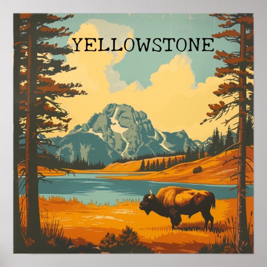  Yellowstone National Park Reizen Poster (Voorkant)