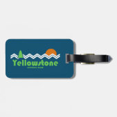Yellowstone National Park Retro Bagagelabel (Achterkant horizontaal)