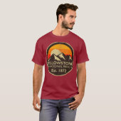 Yellowstone National Park Retro Camping T-shirt (Voorkant volledig)