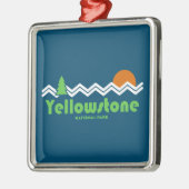 Yellowstone National Park Retro Metalen Ornament (Links)