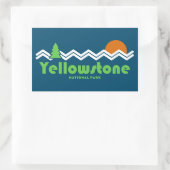Yellowstone National Park Retro Rechthoekige Sticker (Tas)