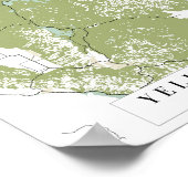 Yellowstone National Park Retro Street Map Poster (Hoek)