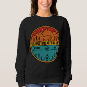 Yellowstone National Park Retro Wyoming USA Bison Trui (Voorkant)
