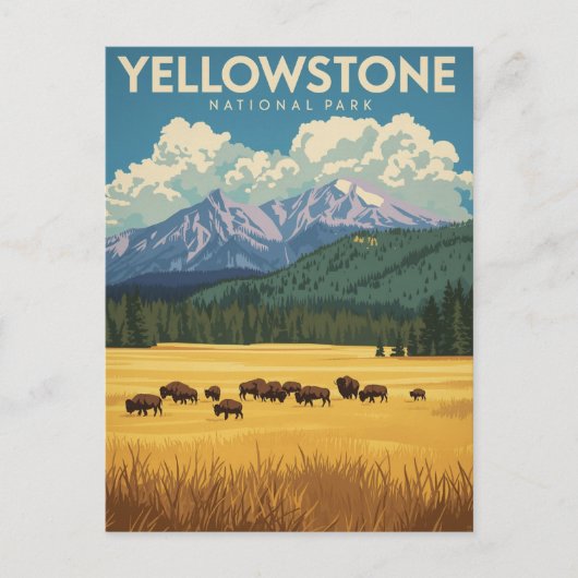  Yellowstone National Park Revel Briefkaart (Voorkant)
