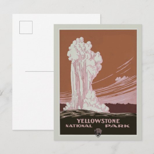  Yellowstone National Park Revel Briefkaart (Voorkant / Achterkant)