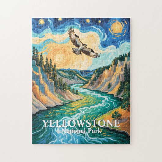 Yellowstone National Park River Colorful Bird Art Legpuzzel (Verticaal)