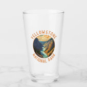 Yellowstone National Park River Distress Circle Glas (Voorkant)