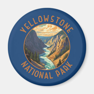 Yellowstone National Park River Distress Circle Magneet