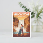 Yellowstone National Park, romantisch stel Briefkaart (Staand voorkant)
