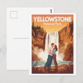Yellowstone National Park, romantisch stel Briefkaart (Voorkant / Achterkant)