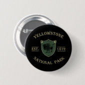 Yellowstone National Park Ronde Button 5,7 Cm (Voorkant /achterkant)