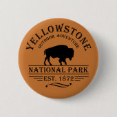 Yellowstone National Park Ronde Button 5,7 Cm (Voorkant)