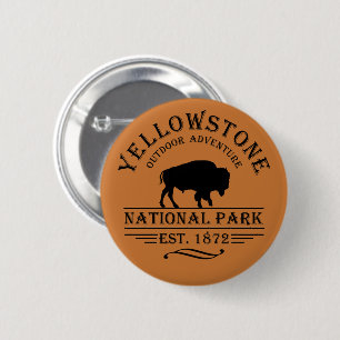 Yellowstone National Park Ronde Button 5,7 Cm