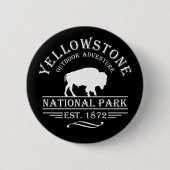 Yellowstone National Park Ronde Button 5,7 Cm (Voorkant)