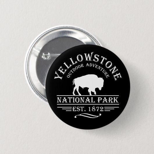 Yellowstone National Park Ronde Button 5,7 Cm (Voorkant /achterkant)