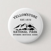 Yellowstone National Park Ronde Button 5,7 Cm (Voorkant)