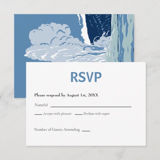 Yellowstone National Park RSVP Card Retro Kaartje (Voorkant / Achterkant)