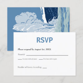 Yellowstone National Park RSVP Card Retro Kaartje