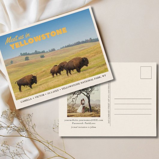 Yellowstone National Park Save the Date Briefkaart