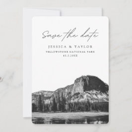 Yellowstone National Park Save the Date Bruiloft Kaart