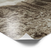 Yellowstone National Park Sepia Wyoming Landschap Foto Afdruk (Hoek)