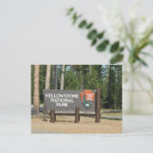 Yellowstone National Park, sign, Wyoming, U.S. Briefkaart (Staand voorkant)